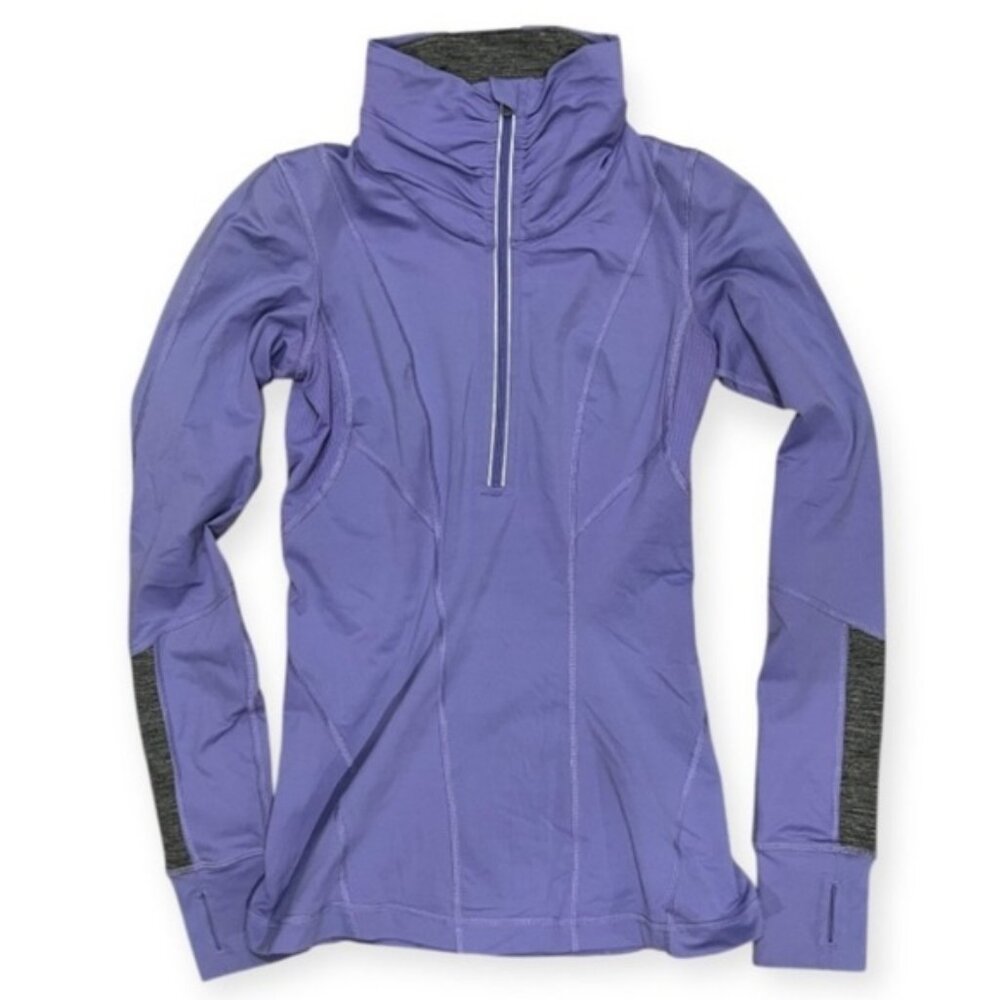 Lululemon Purple Gray 1/4 Zip Pullover Size 4